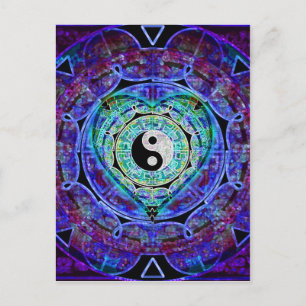 Yin Yang Energy Flow Postcard