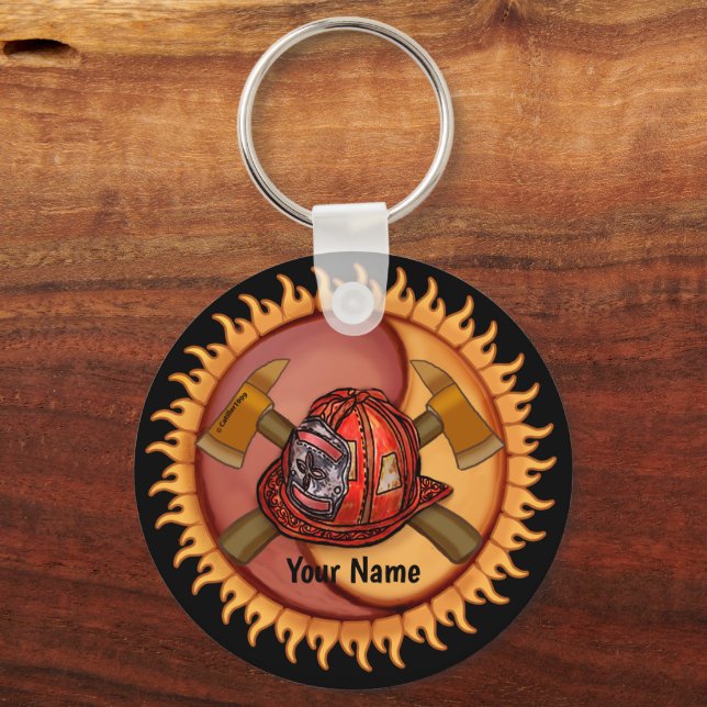 Yin Yang  Firefighter keychains (Front)