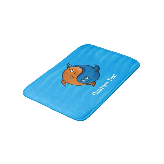 Yin Yang Fish Cartoon Bathroom Mat (Angled)