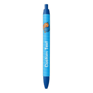 Yin Yang Fish Cartoon Blue Ink Pen