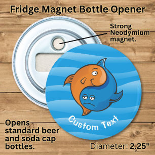 Yin Yang Fish Cartoon Bottle Opener