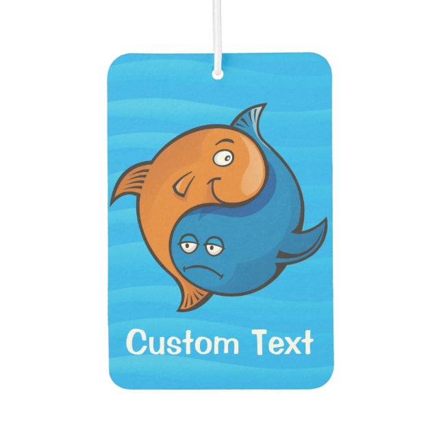 Yin Yang Fish Cartoon Car Air Freshener (Front)