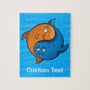 Yin Yang Fish Cartoon Jigsaw Puzzle