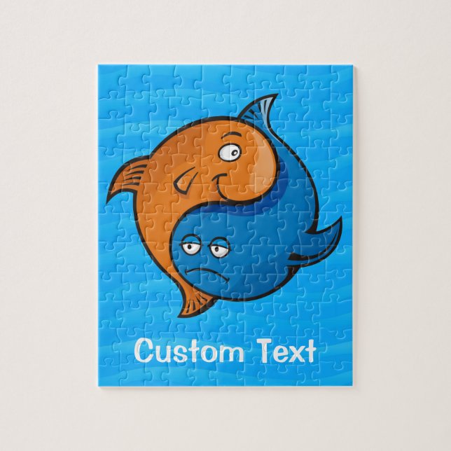 Yin Yang Fish Cartoon Jigsaw Puzzle (Vertical)