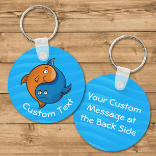 Yin Yang Fish Cartoon Keychain