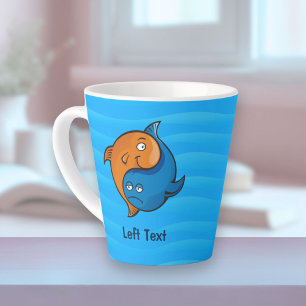 Yin Yang Fish Cartoon Latte Mug