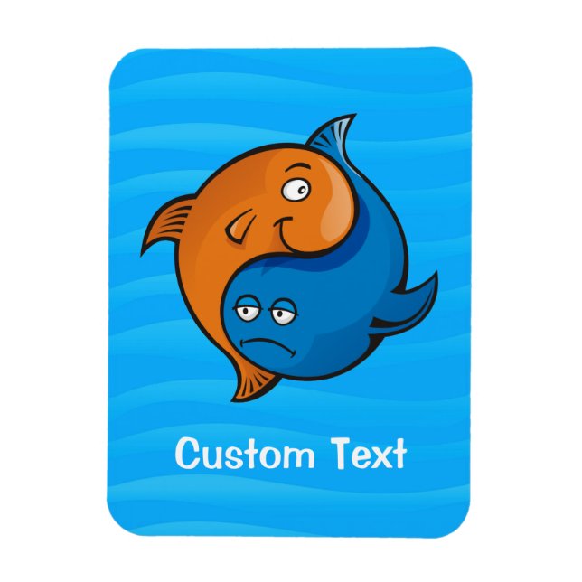 Yin Yang Fish Cartoon Magnet (Vertical)