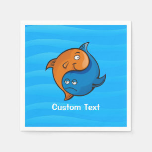 Yin Yang Fish Cartoon Napkin