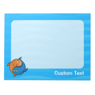 Yin Yang Fish Cartoon Notepad