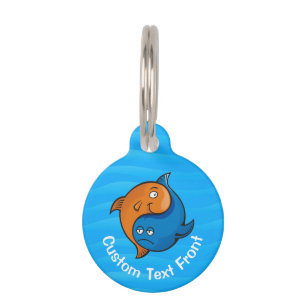 Yin Yang Fish Cartoon Pet Tag
