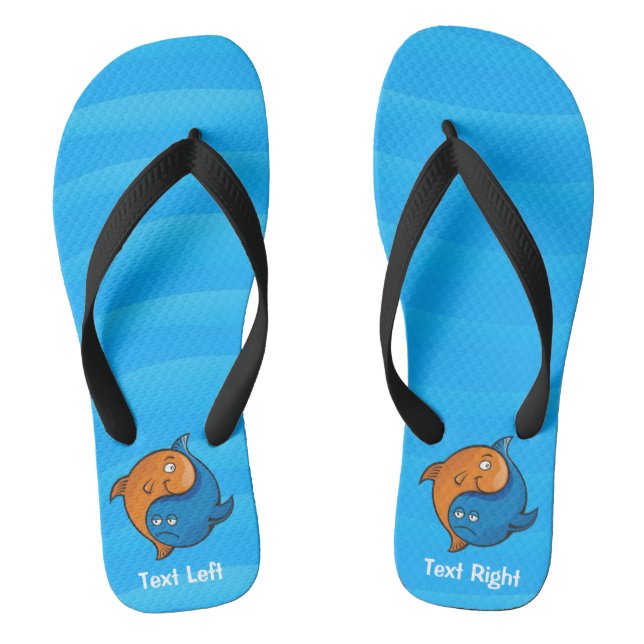 Yin Yang Fish Cartoon Thongs (Footbed)