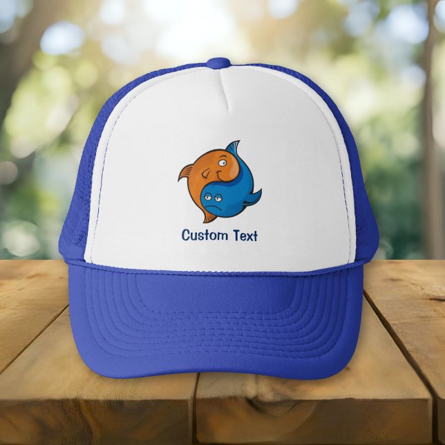 Yin Yang Fish Cartoon Trucker Hat (Creator Uploaded)