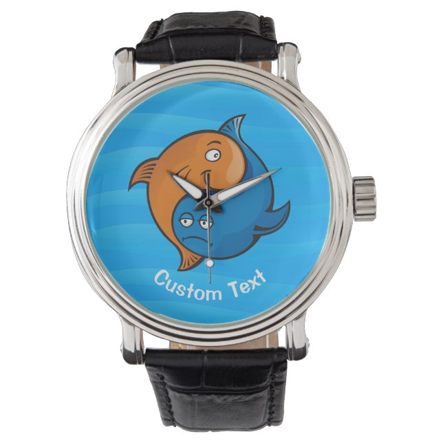 Yin Yang Fish Cartoon Watch (Front)