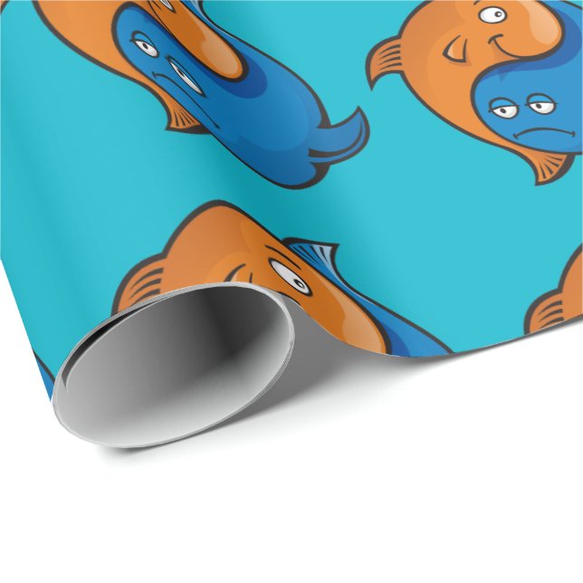 Yin Yang Fish Cartoon Wrapping Paper (Roll Corner)