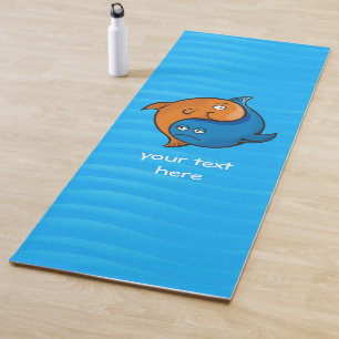 Yin Yang Fish Cartoon Yoga Mat