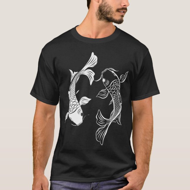 Yin Yang Fish Koi Fish T-Shirt (Front)
