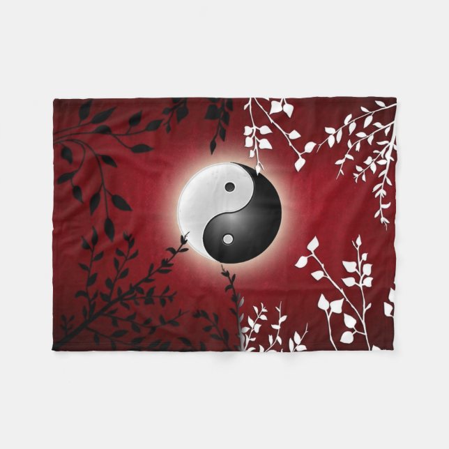 Yin Yang Fleece Blanket (Front (Horizontal))