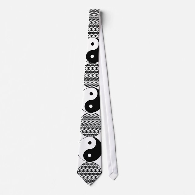 Yin Yang -flower of life Tie (Front)