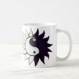 Yin-Yang Flower with Quote on Mug