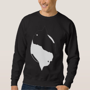 Yin Yang French Bulldog Frenchie Symbol Meditatio Sweatshirt