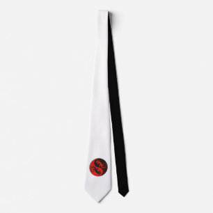 YIN & YANG Geckos black red + your back. & idea Tie