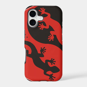 YIN & YANG Geckos black red + your background idea