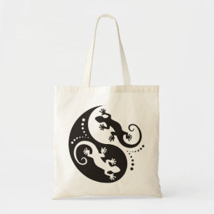 YIN & YANG Geckos black + your background & idea Tote Bag