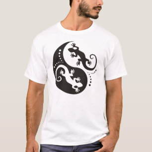 YIN & YANG Geckos black + your idea T-Shirt