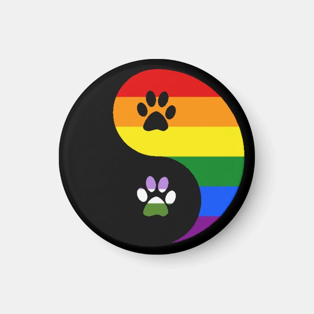 Yin-Yang Genderqueer Magnet (Front)