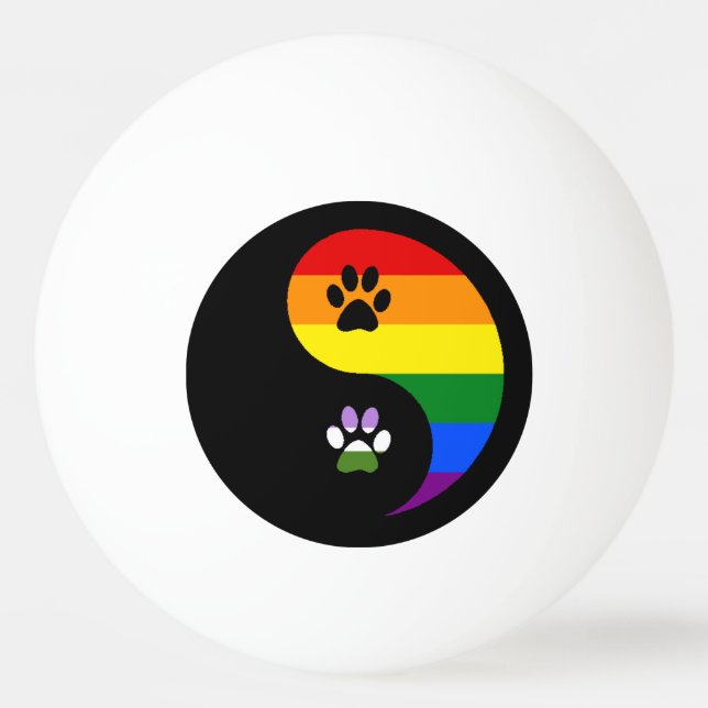 Yin-Yang Genderqueer Ping Pong Ball (Front)