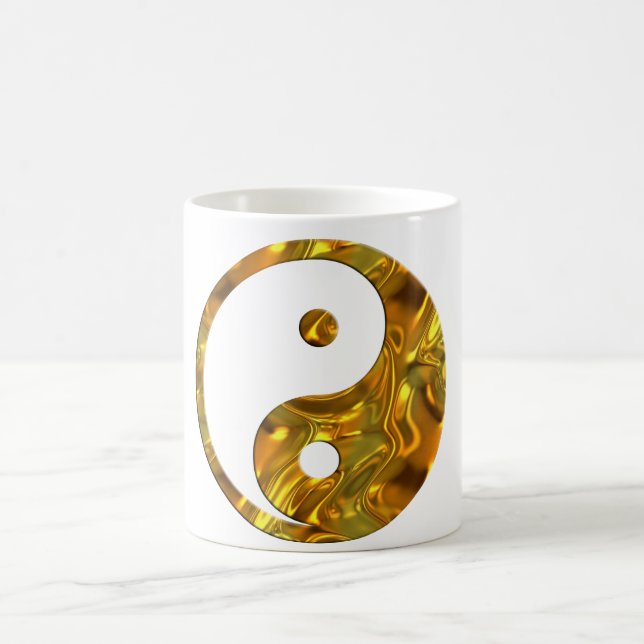 Yin & Yang GOLD Coffee Mug (Center)