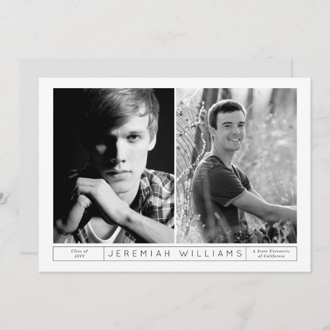 Yin & Yang Graduation Invitation (Front/Back)