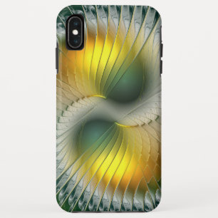 Yin Yang Green Yellow Abstract Colourful Fractal iPhone XS Max Case