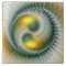 Yin Yang Green Yellow Abstract Colourful Fractal