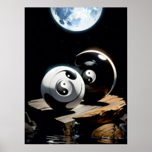 Yin Yang Harmony: Otherworldly Equilibrium Poster