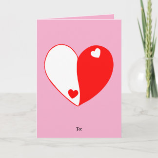 Yin Yang Heart Love Design – Balance & Harmony Holiday Card