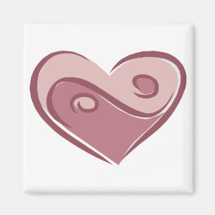 yin yang heart magnet