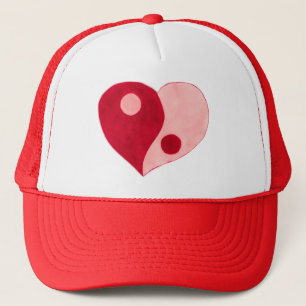Yin Yang Heart (Red/Pink) Trucker Hat