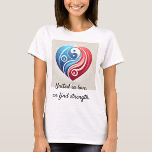 Yin Yang Heart – United in Love, We Find Strength  T-Shirt