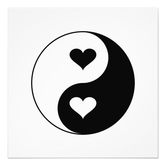 Yin Yang Hearts Photo Print (Front)