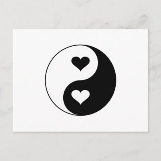 Yin Yang Hearts Postcard