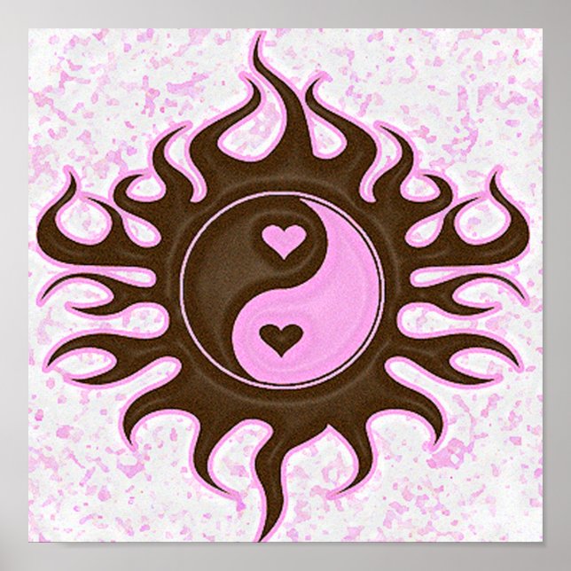 Yin Yang Hearts Poster (Front)