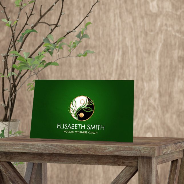Yin Yang -Holistic Wellness Coach Business Card (Creator Uploaded)