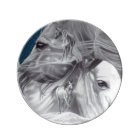 Yin Yang Horse Porcelain Plate