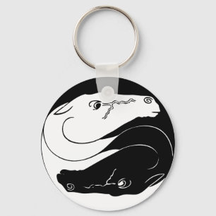 Yin Yang Horses Keychain