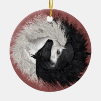 Yin Yang Horses Ornament