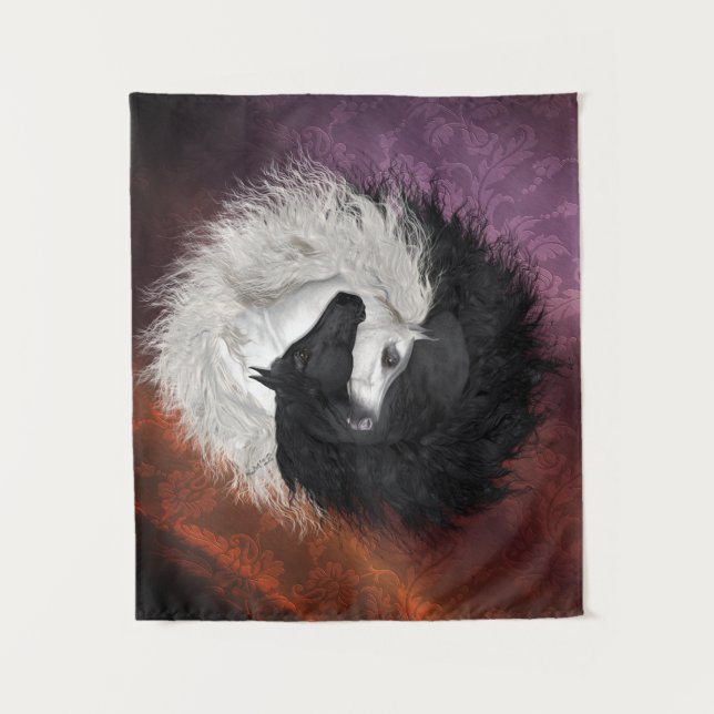 Yin Yang Horses Tapestry (Front)