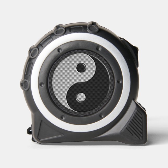Yin Yang in Carbon Fibre Print Style 1 (Front)