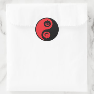 Yin Yang Jack-o-lantern Pumpkins T-Shirt Classic Round Sticker