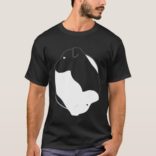 Yin Yang Jack Russell Funny JRT Symbol Zen Meditat T-Shirt (Front)